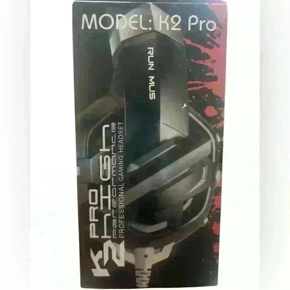 🎧 K2 Pro High Performance Professional Gaming headset, Run Mus, NWOT - Picture 4 of 4